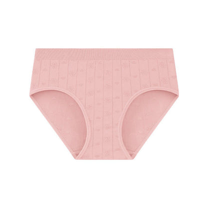 Plusock Seamless Ribbed High Waist Panty(3 Packs) - Pink - XL - image 6