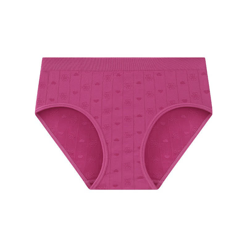 Plusock Seamless Ribbed High Waist Panty(3 Packs) - Rose - XL - image 9