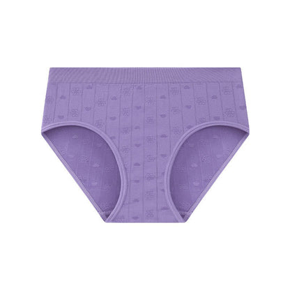 Plusock Seamless Ribbed High Waist Panty(3 Packs) - Purple - XL - image 4
