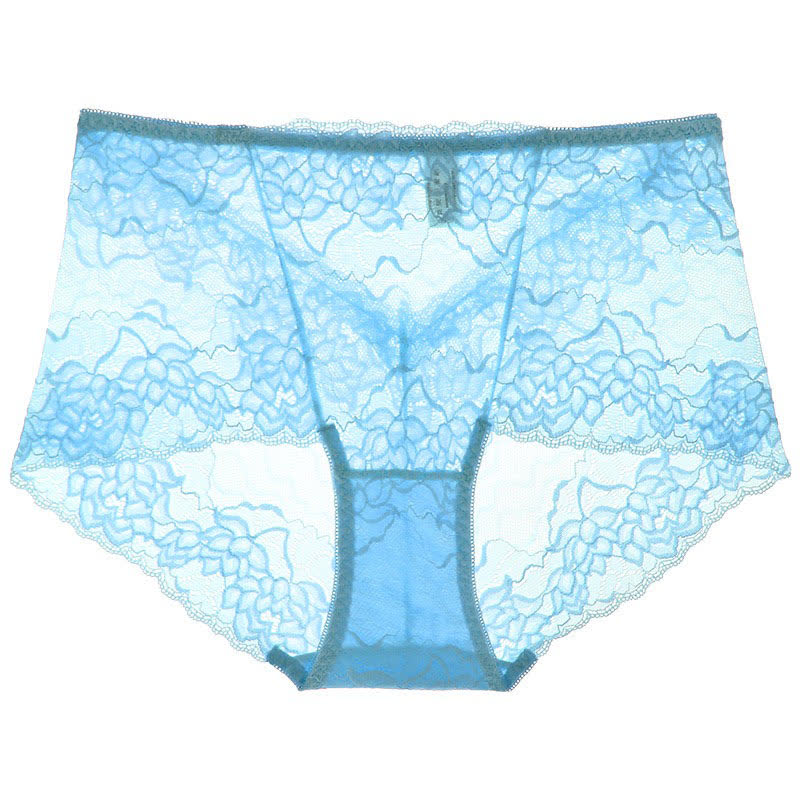 Plusock Floral Lace Low Rise Panty(3 Packs) - Sky Blue - 2XL - image 8