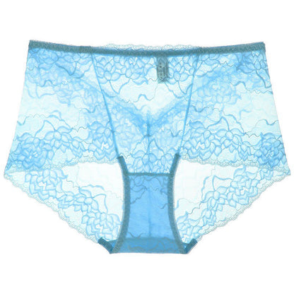Plusock Floral Lace Low Rise Panty(3 Packs) - Sky Blue - 2XL - image 8