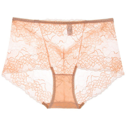Plusock Floral Lace Low Rise Panty(3 Packs) - Apricot - 2XL - image 9