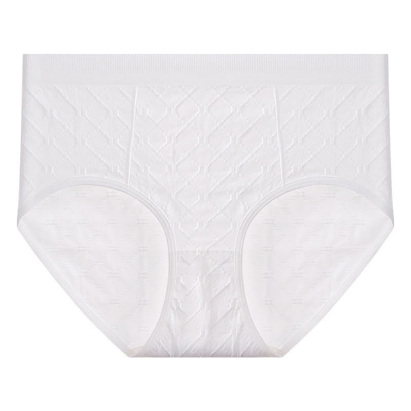Plusock Breathable Textured High Rise Panty(4 Packs) - B - 5XL - image 3