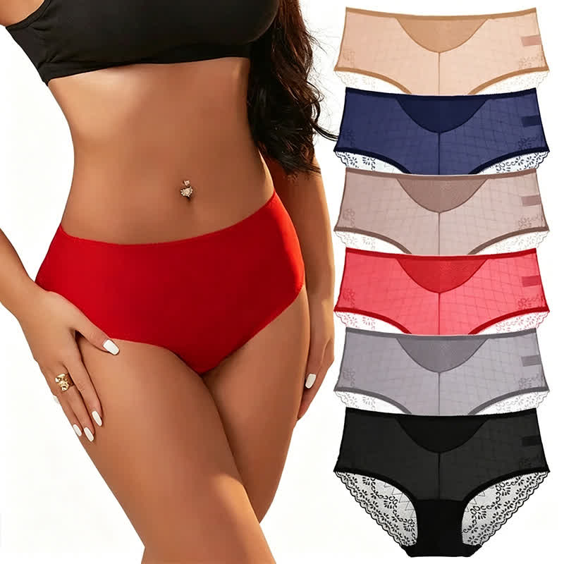 Plusock Lace Mesh High Waist Panty (3 Packs) - image 0