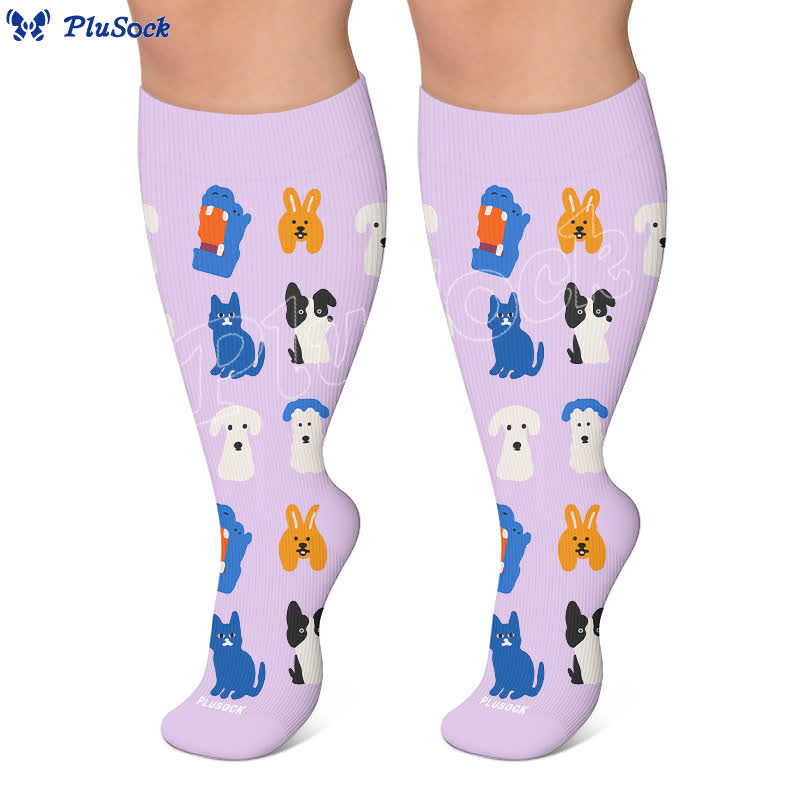 Plusock Plus Size Creative Animal Compression Socks - image 6