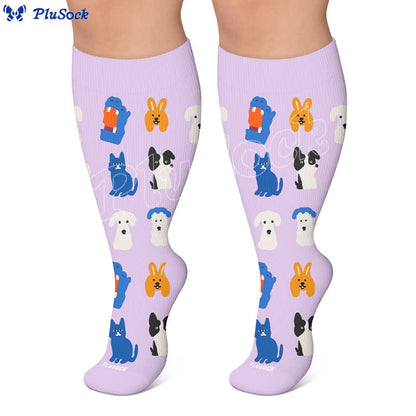 Plusock Plus Size Creative Animal Compression Socks - image 6
