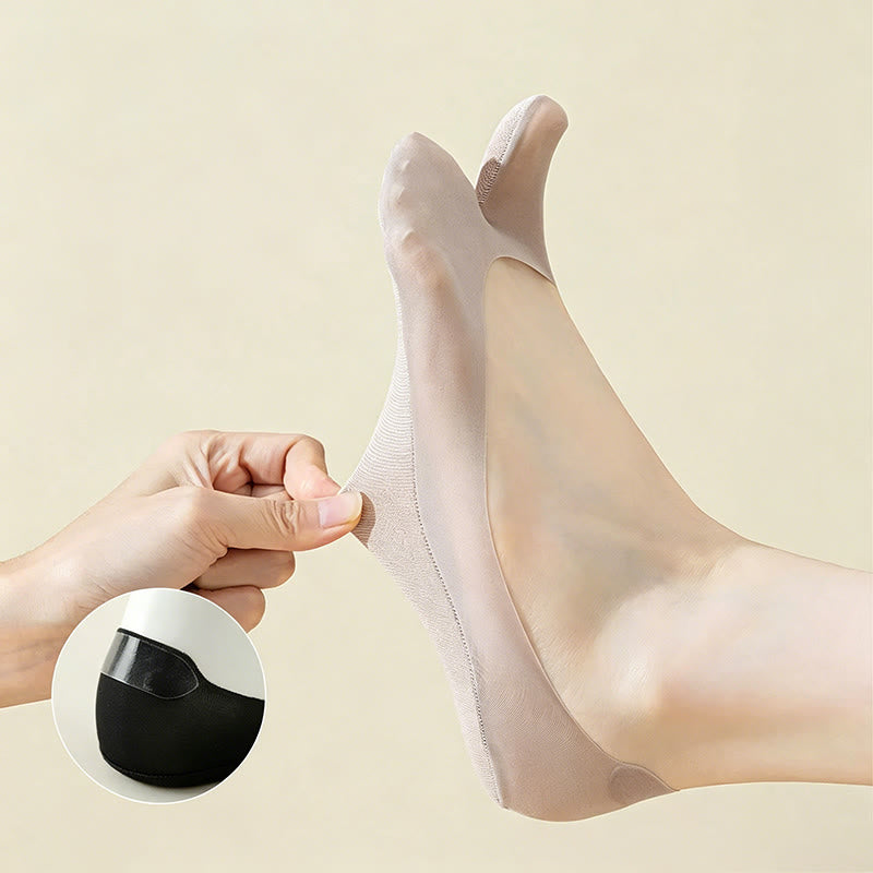 Plusock Ice Silk Tabi No Show Socks(4 Pairs) - image 4