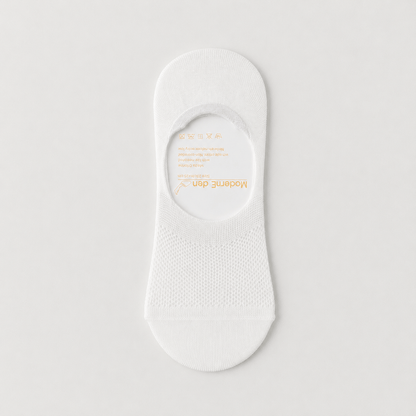 Plusock Silk Invisible Loafer No Show Socks (4 Pairs) - White - EU38-45(US5-11) - image 2