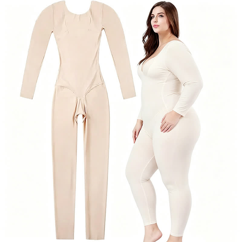 Plusock Seamless Sculpting Bodysuit - Apricot - 4XL - image 3