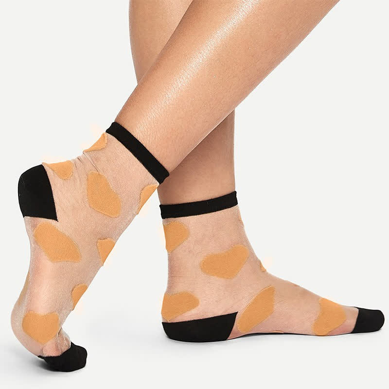 Plusock Sheer Heart Quarter Socks(4 Pairs) - image 1