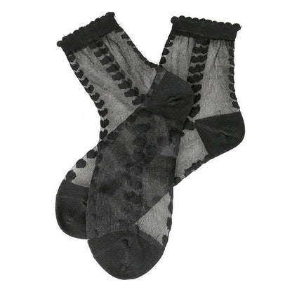 Plusock Sheer Heart Quarter Socks(4 Pairs) - image 3