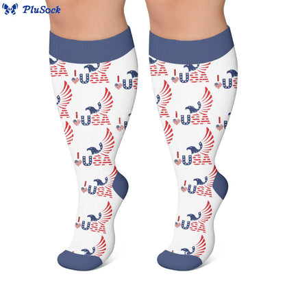 Plusock Plus Size Flag Colors Compression Socks - image 7