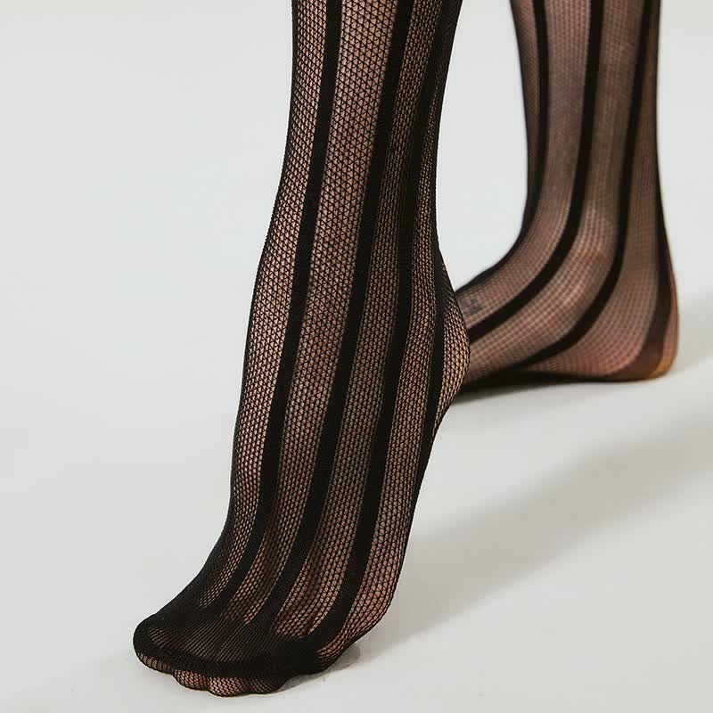 Plusock Lace Thigh High Pantyhose(3 Pairs) - image 2