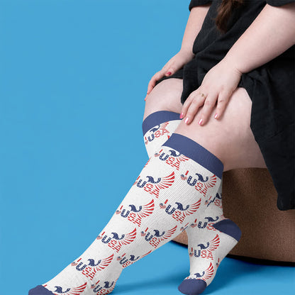 Plusock Plus Size Flag Colors Compression Socks - image 3