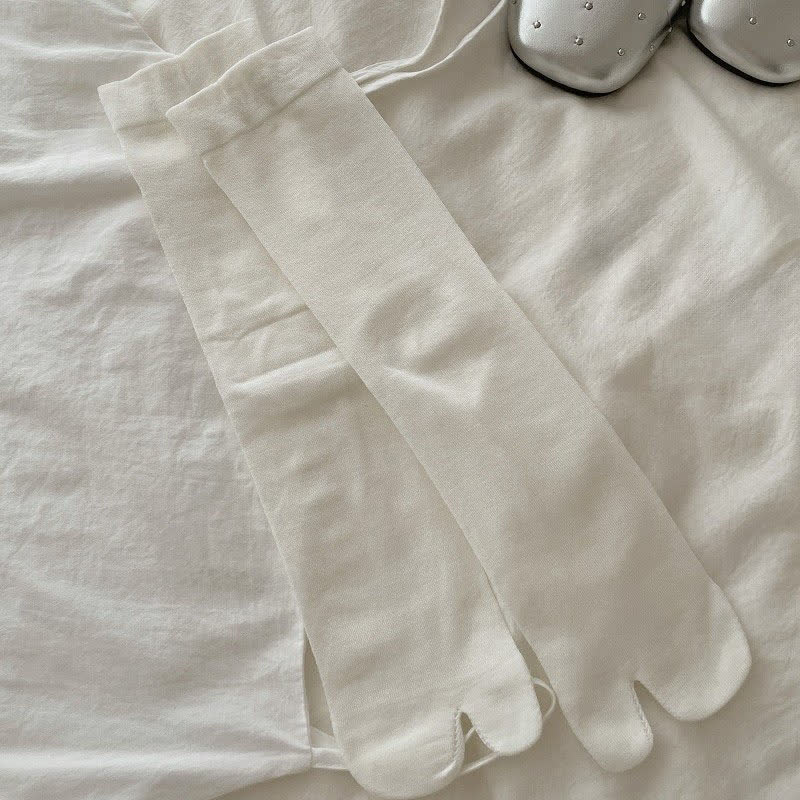 Plusock Silky Breathable Tabi Quarter Socks(6 Pairs) - White - EU36-40(US3-7) - image 5