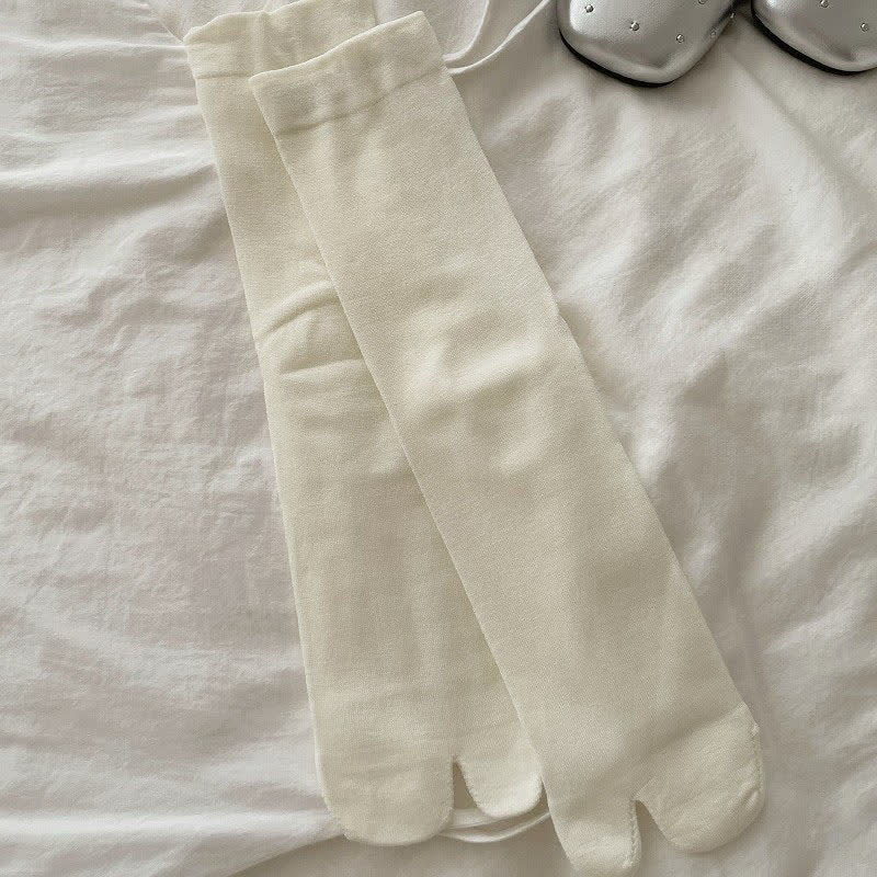 Plusock Silky Breathable Tabi Quarter Socks(6 Pairs) - Beige - EU36-40(US3-7) - image 3