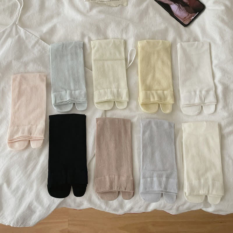 Plusock Silky Breathable Tabi Quarter Socks(6 Pairs) - image 8