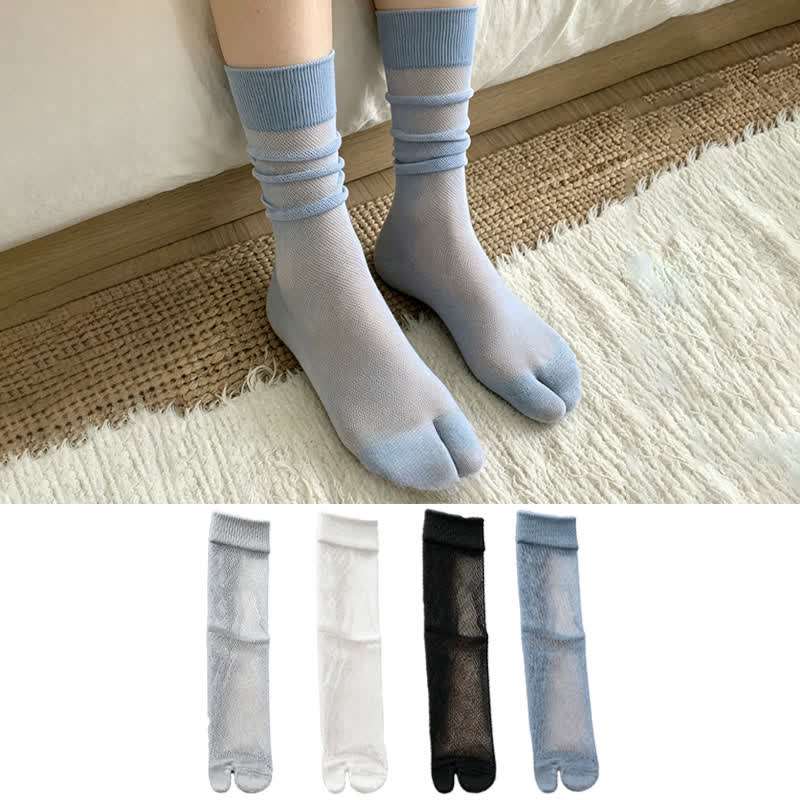 Plusock Japanese Cotton Tabi Quarter Socks(4 Pairs) - Multicolor - EU37-40(US4-7) - image 0