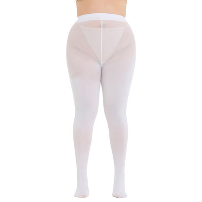 Plusock Shaping High Waist Pantyhose(3 Pairs) - White - 3XL-4XL - image 4