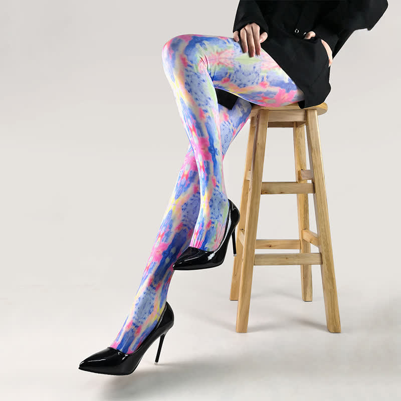 Plusock Butterfly Print Daily Pantyhose - D - One Size - image 3