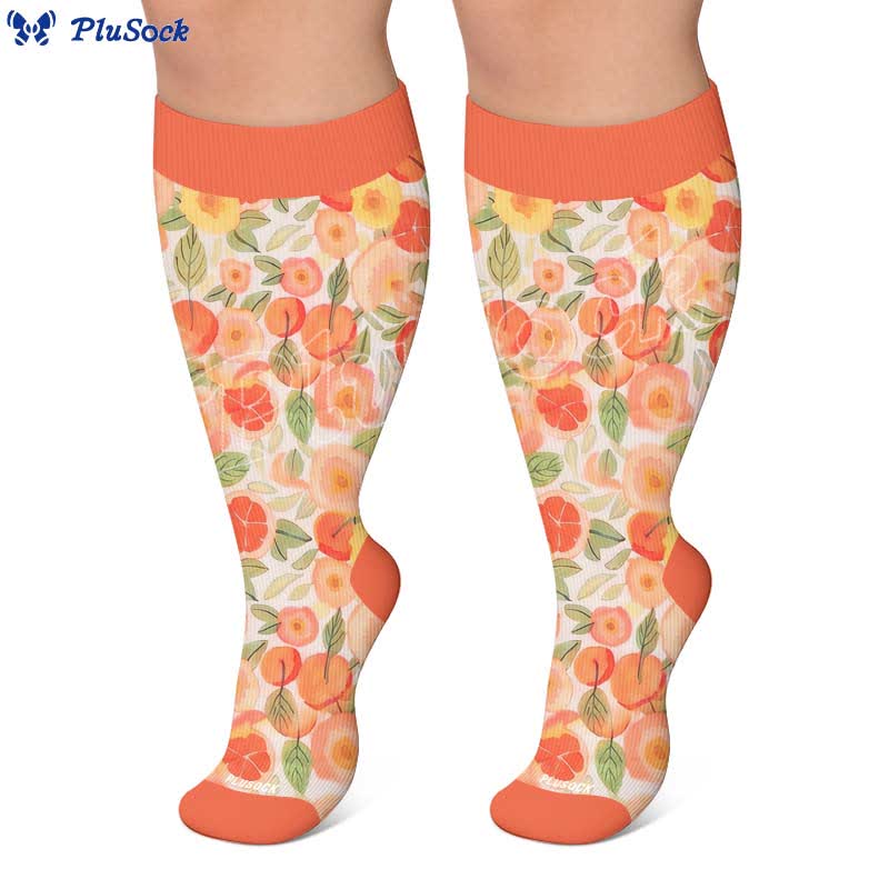 Plusock Plus Size Fruit Print Compression Socks - image 7