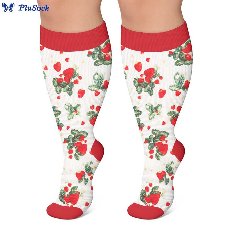 Plusock Plus Size Fruit Print Compression Socks - image 6