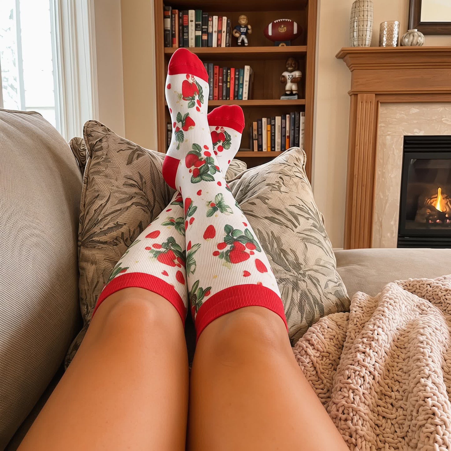 Plusock Plus Size Fruit Print Compression Socks - image 3