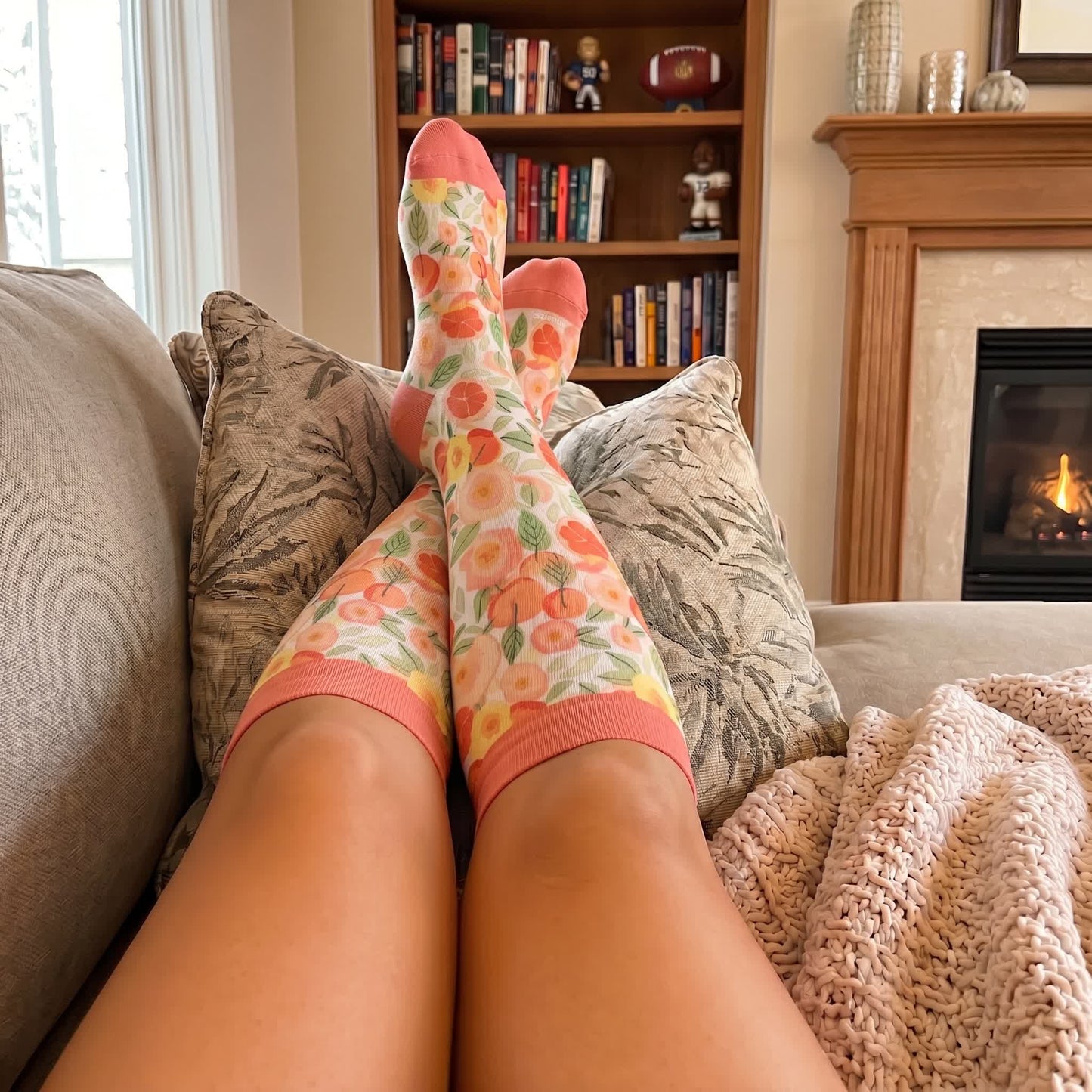 Plusock Plus Size Fruit Print Compression Socks - image 1