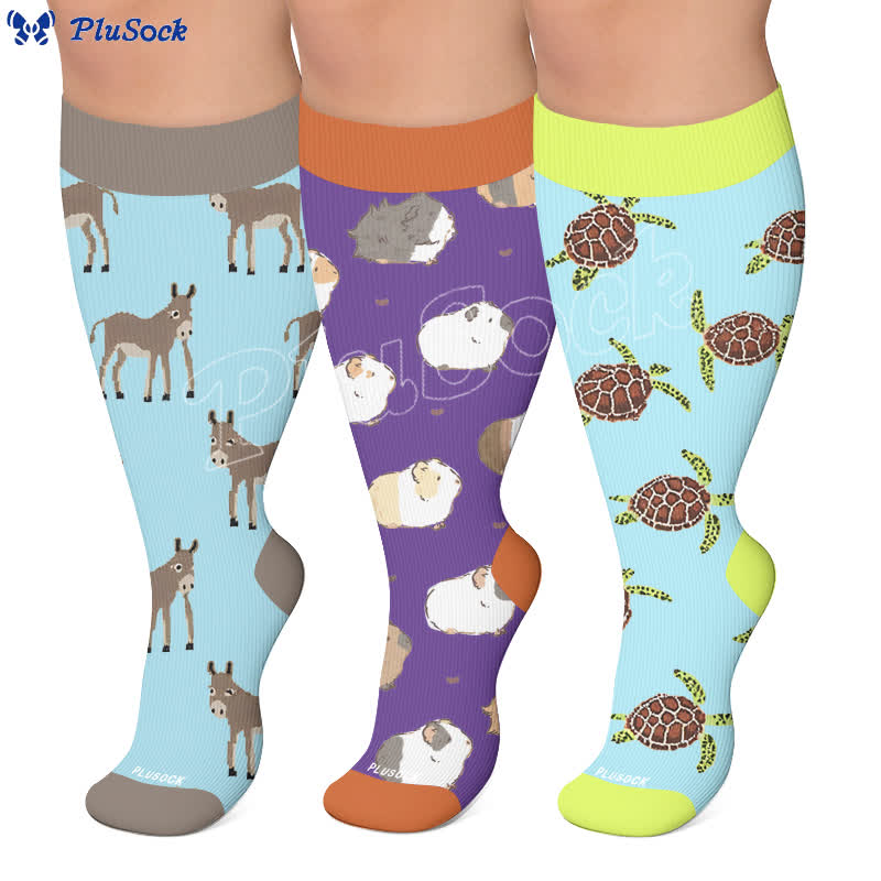 Plusock Plus Size Animal Compression Socks - image 0