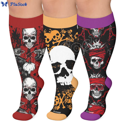 Plusock Plus Size Crossbone Compression Socks - image 0