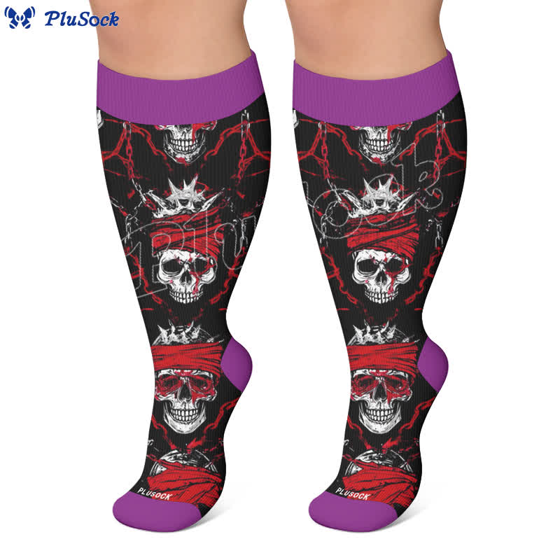 Plusock Plus Size Crossbone Compression Socks - image 7