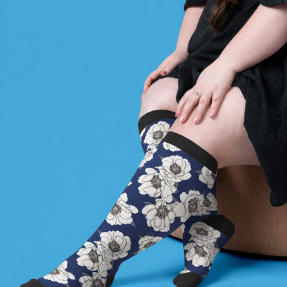 Plusock Plus Size Magnolia Floral Compression Socks - image 2