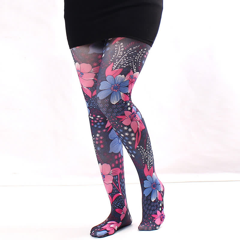 Plusock Starry Night Daily Pantyhose - B - One Size - image 1