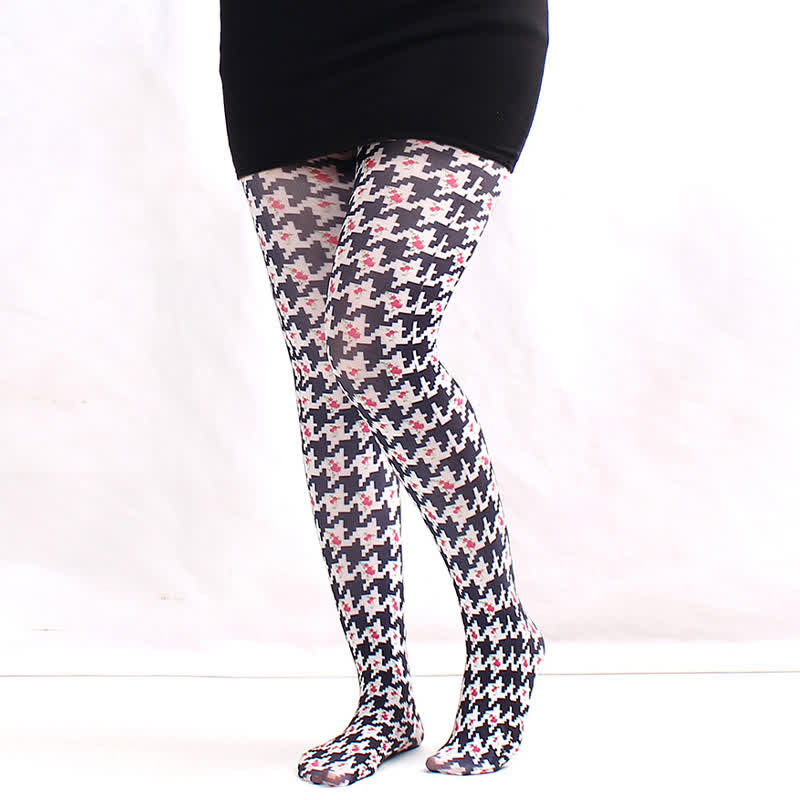 Plusock Floral Sheer Everyday Pantyhose - E - One Size - image 4