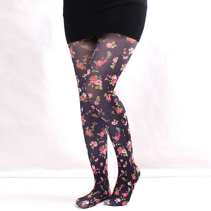 Plusock Floral Sheer Everyday Pantyhose - A - One Size - image 0