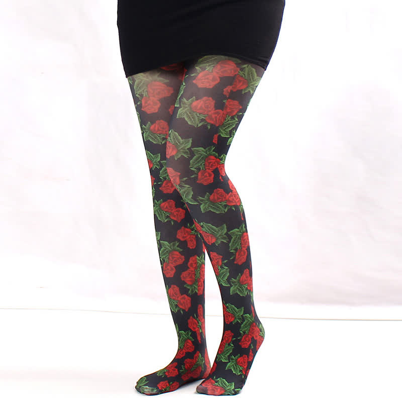 Plusock Floral Sheer Everyday Pantyhose - C - One Size - image 2