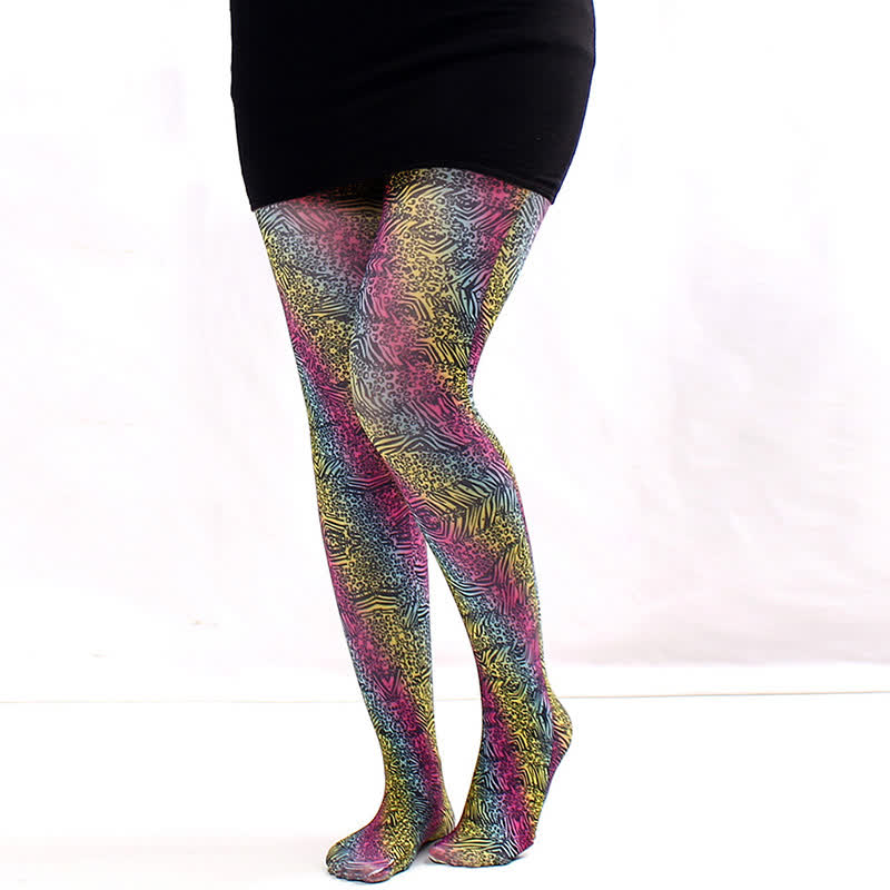 Plusock Floral Print Everyday Pantyhose - A - One Size - image 0