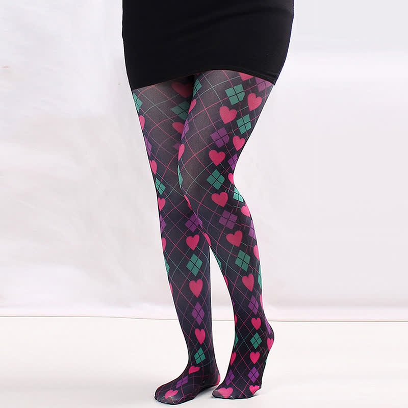 Plusock Floral Print Everyday Pantyhose - C - One Size - image 2