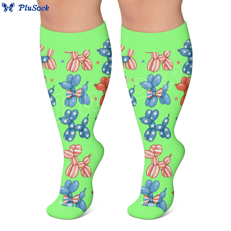 Plusock Plus Size Independence Balloons Compression Socks - image 5