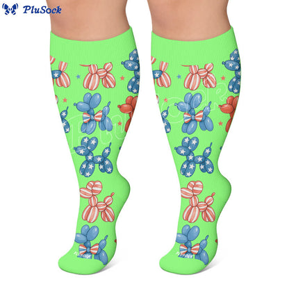 Plusock Plus Size Independence Balloons Compression Socks - image 5