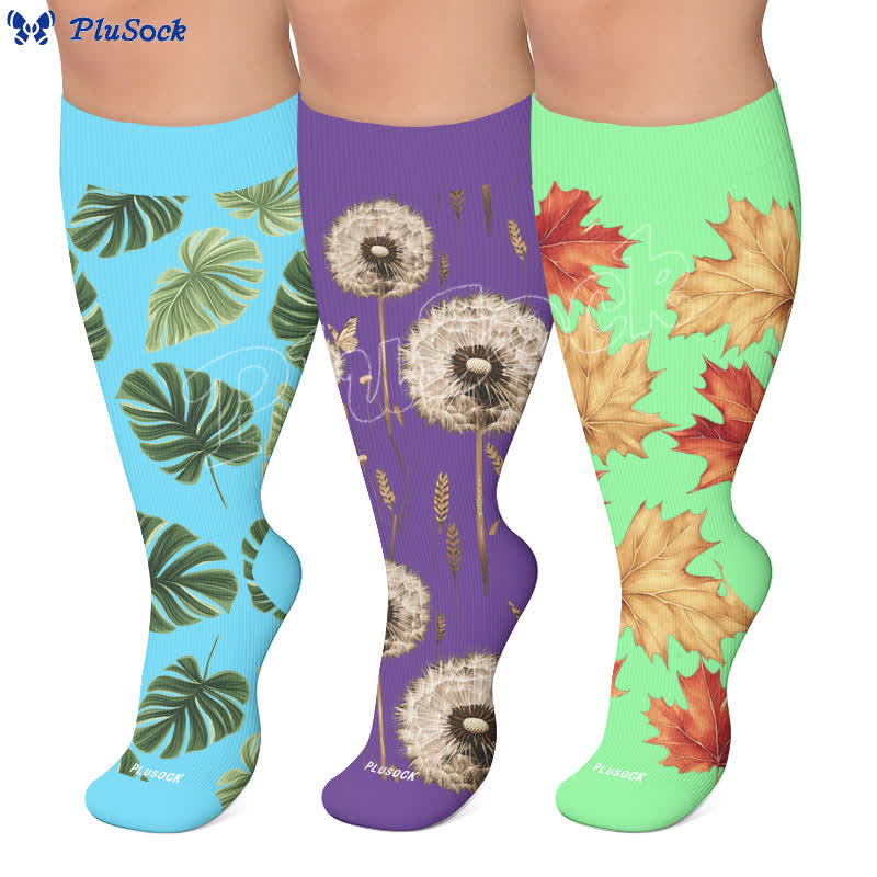 Plusock Plus Size Botanical Compression Socks - image 0
