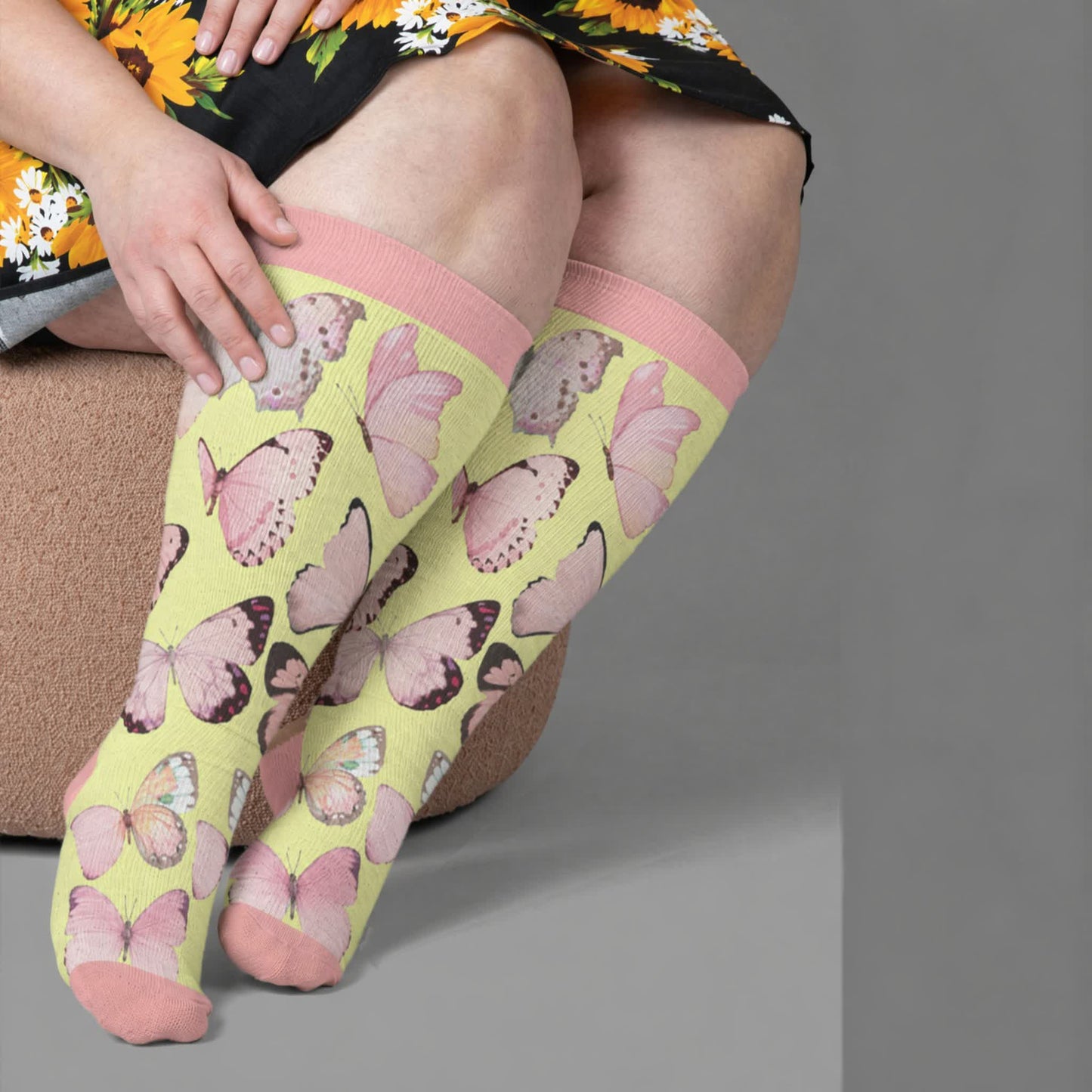 Plusock Plus Size Dark Butterfly Compression Socks - image 3