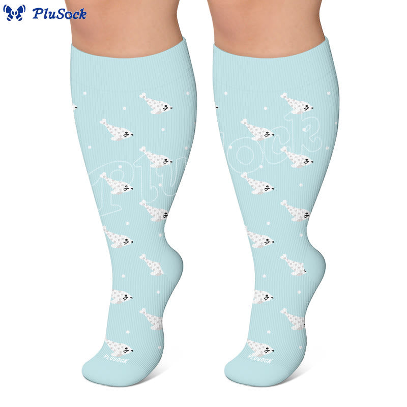 Plusock Plus Size Seal Otter Frog Compression Socks - image 7