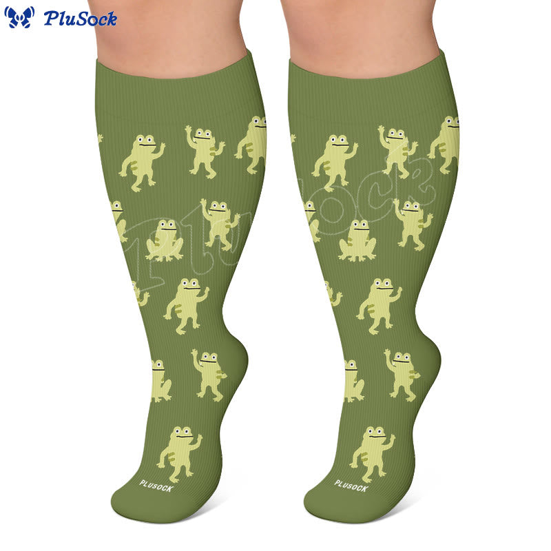 Plusock Plus Size Seal Otter Frog Compression Socks - image 6