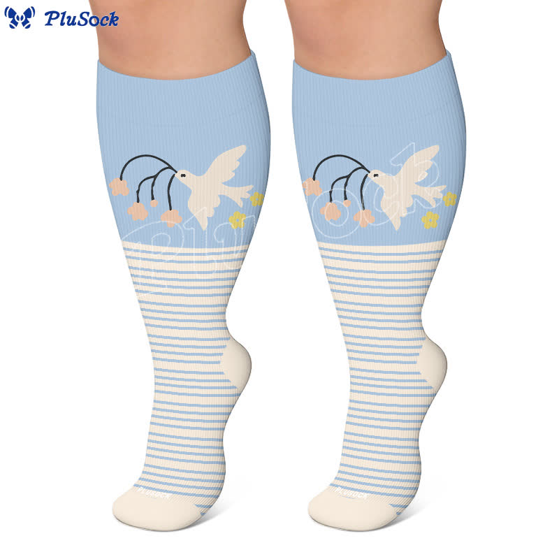 Plusock Plus Size Animal Striped Compression Socks - image 6