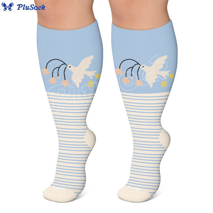 Plusock Plus Size Animal Striped Compression Socks - image 6