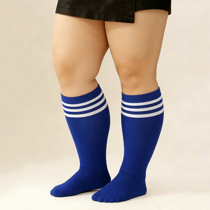 Plusock Striped Breathable Knee High Socks (3 Pairs) - image 0