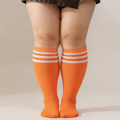 Plusock Striped Breathable Knee High Socks (3 Pairs) - image 4