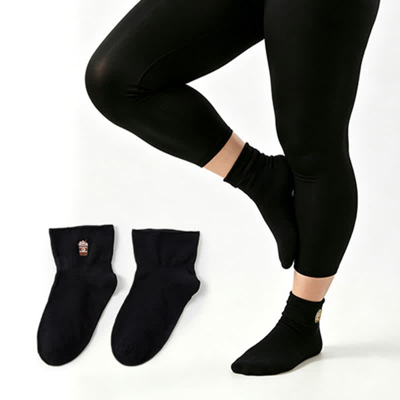 Plusock Soft Quarter Socks (2 Pairs) - Black - EU37-41(US4-8) - image 5