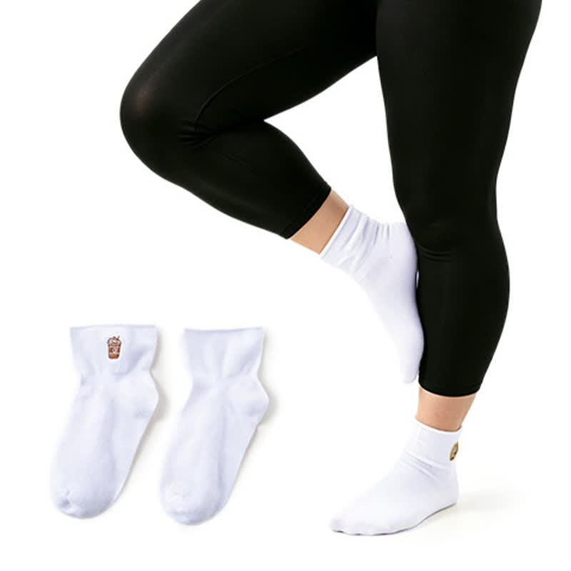 Plusock Soft Quarter Socks (2 Pairs) - White - EU37-41(US4-8) - image 1
